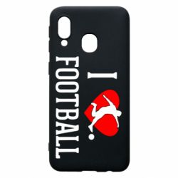 Чохол для Samsung A40 I love football - PrintSalon