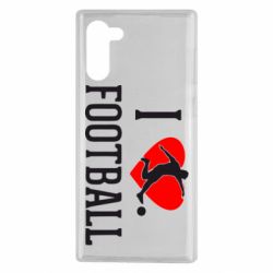 Чохол для Samsung Note 10 I love football - PrintSalon