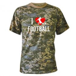 Камуфляжна футболка I love football - PrintSalon