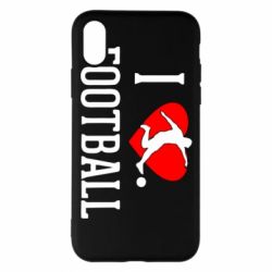 Чохол для iPhone X/Xs I love football - PrintSalon