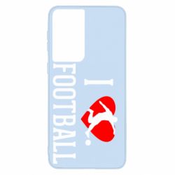 Чохол для Samsung S21 I love football - PrintSalon