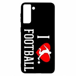 Чохол для Samsung S21 Ultra I love football - PrintSalon