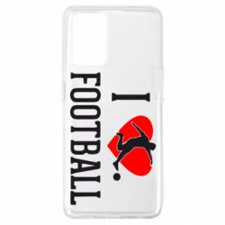 Чохол для Oppo A74 4G I love football - PrintSalon