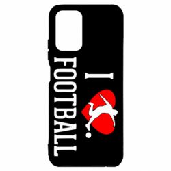 Чохол для Xiaomi Redmi Note 10 I love football - PrintSalon