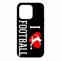 Чохол для iPhone 14 Pro I love football - PrintSalon