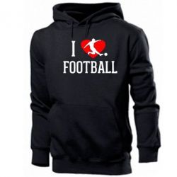 Чоловіче худі I love football - PrintSalon