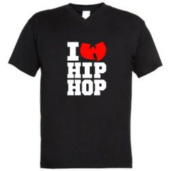 Чоловіча футболка з V-подібним вирізом I love Hip-hop Wu-Tang - PrintSalon