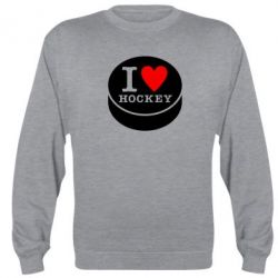Cвитшот I love hockey - PrintSalon