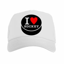 Кепка-тракер I love hockey - PrintSalon