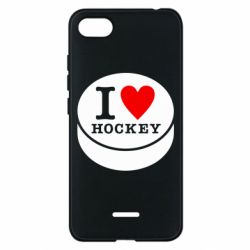 Чехол для Xiaomi Redmi 6A I love hockey - PrintSalon