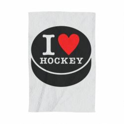 Полотенце с принтом I love hockey - PrintSalon