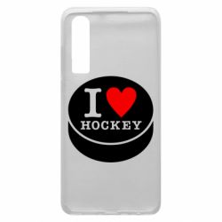 Чехол для Huawei P30 I love hockey - PrintSalon