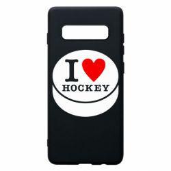 Чехол для Samsung S10+ I love hockey