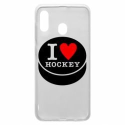Чехол для Samsung A30 I love hockey