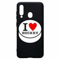 Чехол для Samsung A60 I love hockey - PrintSalon