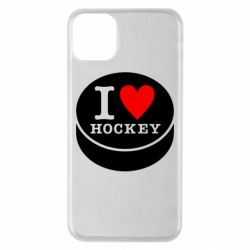 Чехол для iPhone 11 Pro Max I love hockey - PrintSalon