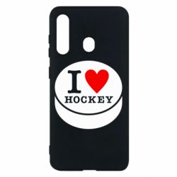 Чехол для Samsung M40 I love hockey - PrintSalon