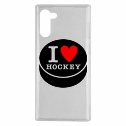 Чехол для Samsung Note 10 I love hockey - PrintSalon