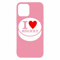 Чехол для iPhone 12 Pro I love hockey - PrintSalon