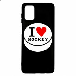 Чехол для Samsung M51 I love hockey - PrintSalon
