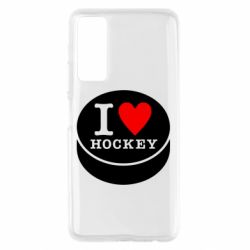 Чехол для Huawei P Smart 2021 I love hockey - PrintSalon