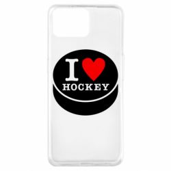 Чехол для Oppo A73 I love hockey - PrintSalon