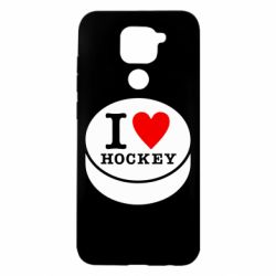 Чехол для Xiaomi Redmi Note 9/Redmi 10X I love hockey - PrintSalon
