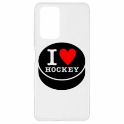 Чехол для Xiaomi Redmi Note 10 Pro I love hockey - PrintSalon