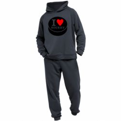 Мужской костюм I love hockey - PrintSalon