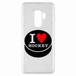 Чехол для Samsung S9+ I love hockey - PrintSalon