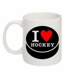 Чашка 320ml I love hockey-PrintSalon Чашка 320ml I love hockey
