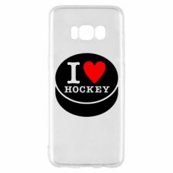 Чехол для Samsung S8 I love hockey - PrintSalon