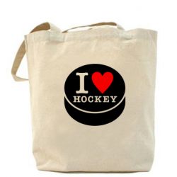 Эко-сумка I love hockey - PrintSalon