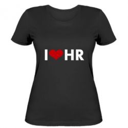 Женская футболка I love HR - PrintSalon