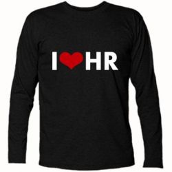 Футболка с длинным рукавом I love HR - PrintSalon