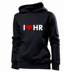 Женское худи I love HR - PrintSalon