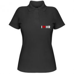 Женское поло I love HR - PrintSalon