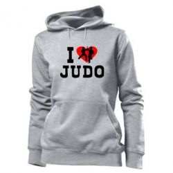 Женское худи I love Judo - PrintSalon