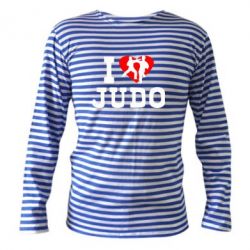 Тельняшка с длинным рукавом I love Judo - PrintSalon