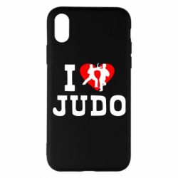 Чехол для iPhone X/Xs I love Judo - PrintSalon