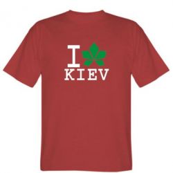 Мужская футболка Stedman I love Kiev - с листиком - PrintSalon