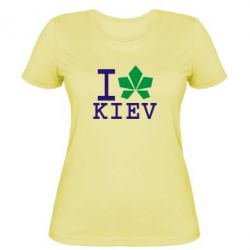 Женская футболка I love Kiev - с листиком - PrintSalon