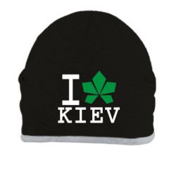 Шапка I love Kiev - с листиком