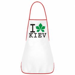 Фартук I love Kiev - с листиком - PrintSalon