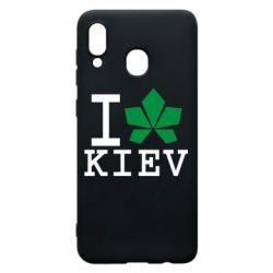 Чохол для Samsung A20 I love Kiev - з листком