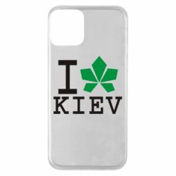 Чехол для iPhone 11 I love Kiev - с листиком - PrintSalon