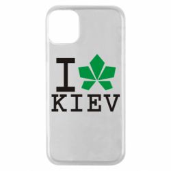 Чехол для iPhone 11 Pro I love Kiev - с листиком - PrintSalon