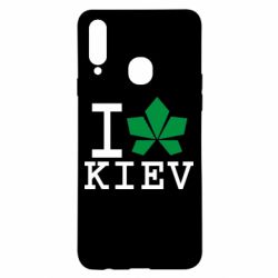 Чехол для Samsung A20s I love Kiev - с листиком - PrintSalon