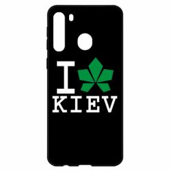 Чехол для Samsung A21 I love Kiev - с листиком