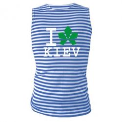 Майка-тельняшка I love Kiev - с листиком